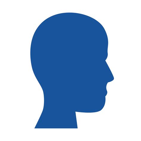 human profile silhouette blue 11252451 Vector Art at Vecteezy