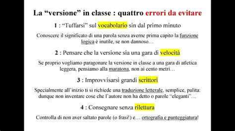 Come Si Traduce Una Versione Di Latino Quattro Errori Da Evitare