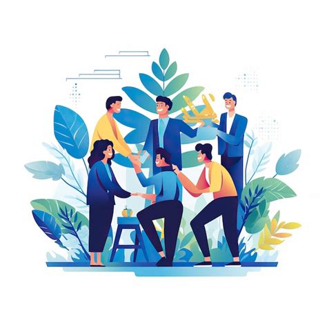 Premium Photo Teamwork Concept Vector Illustration In Flat Style