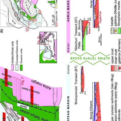 A Palaeogeographic Situation Of The Alpine Tethys Ocean And Adjacent