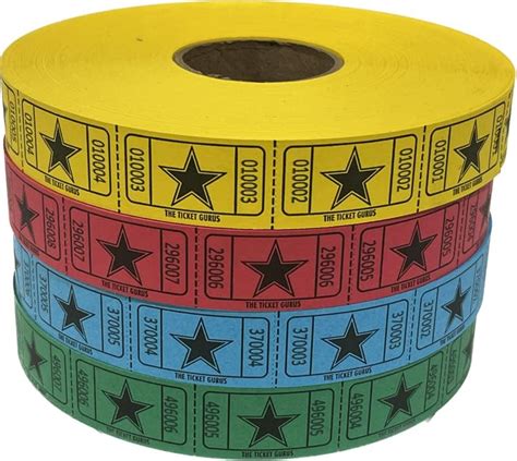 The Ticket Gurus 4 Rolls Of Star Tickets 2000ct Per