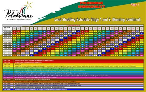 Loadshedding Schedule Load Shedding Schedule For Polokwane Stages Hot