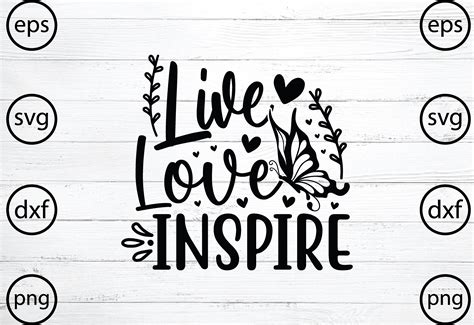 Live Love Inspire Svg Graphic By Bdbgraphics · Creative Fabrica