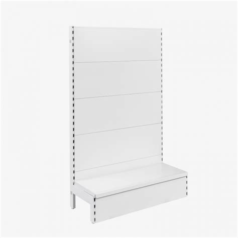 White Single Sided Plain Panel Gondola Shelving 900mm Wide Modules