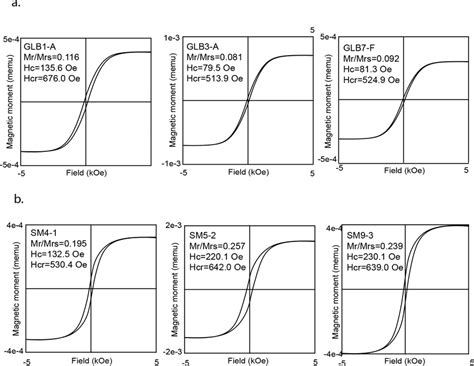 6 Typical Magnetic Hysteresis Loops For Clb A And Sm B Sites