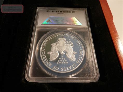 2010 W 1 Anacs Pr70 Deep Dcam Silver Eagle First Day Of Issue 1613