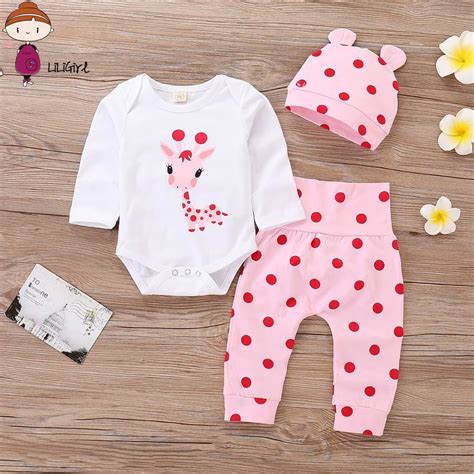 LILIGRIL Baby Girl Clothes Polka Dot Newborn Baby Girl Outfits Set Cute ...