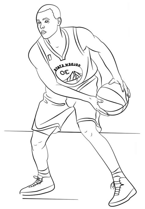 Stephen Curry Coloring Pages Nba Coloring Pages Stephen Curry Drawing Pictures Free Printable