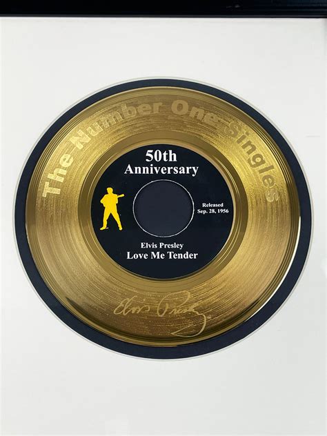 Collectible Elvis Presley Love Me Tender Kt Gold Th Anniversary