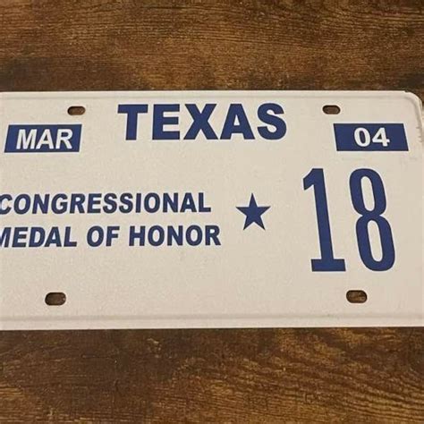 Congressional Medal Of Honor License Plates Etsy