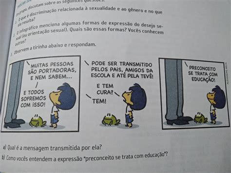 3 observem a tirinha abaixo e responda A qual é a mensagem transmitida