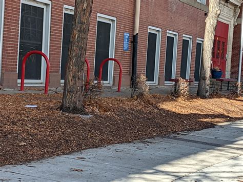 Bike parking needs to be wheelchair accessible! Non-example pictured