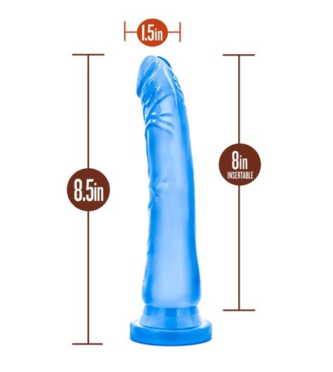 B Yours Sweet N Hard 6 Dildo 8 5in W Suction Cup Blue Blush