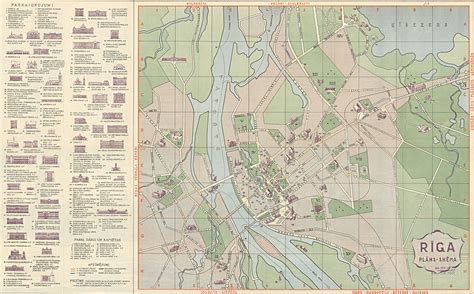 Riga Map, Retro Riga Plan, Old Map of Riga, Vintage Latvia Map, Latvia ...