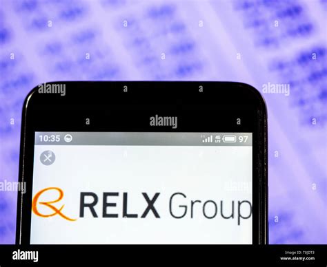 relx plc company logo  displayed  smart phone stock photo alamy