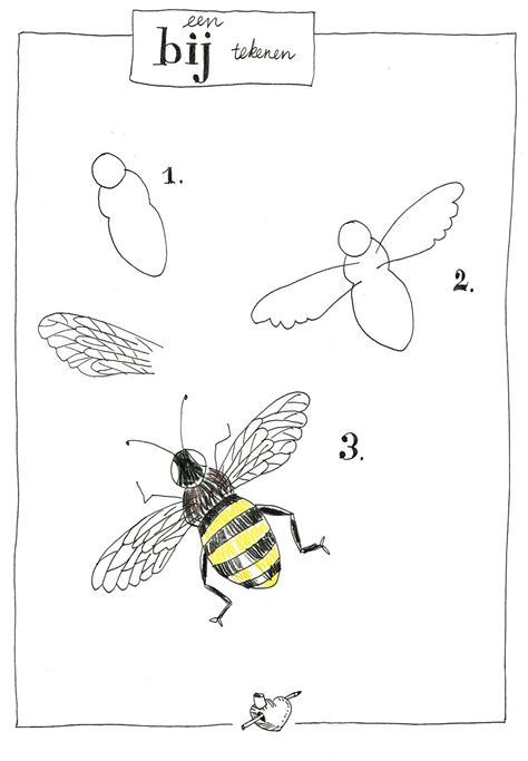 How To Draw A Bee Margotverhoevennl Gestalten