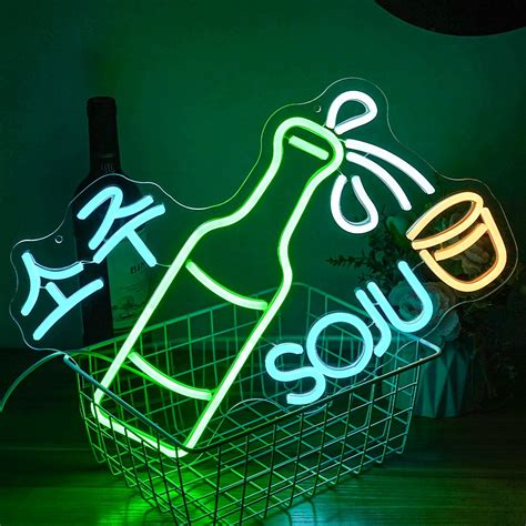 Buy Soju Neon Sign Korean Soju Neon Light Soju Glass LED Neon Light