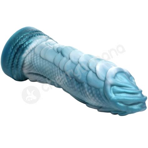 Buy Creature Cocks Sea Serpent Blue Scaly Silicone Fantasy Dildo Online