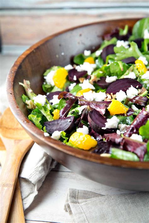 Roasted Beet Salad With Mandarin Oranges And Goat Cheese Bunsen