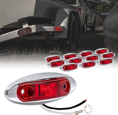 Amazon TRUE MODS 12pc 2 5 Red LED Trailer Marker Light Kit W