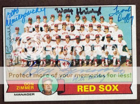 1979 214 Red Sox Signed Team Card Hriniak Don 6 Auto Ebay