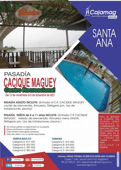 Uis Santa Ana Pasad A Centro Recreacional Cacique Maguey Cajamag