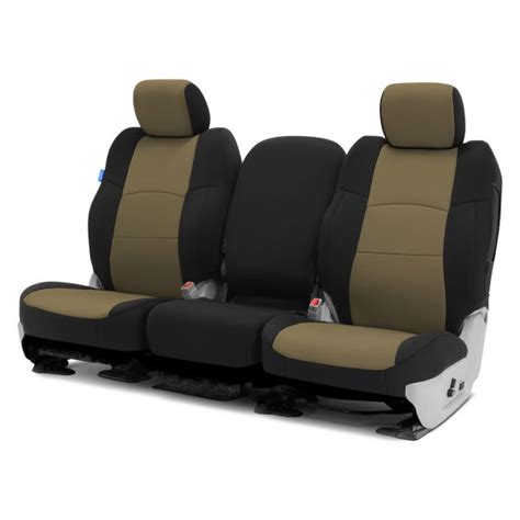 Coverking® Cscf11ch8051 Cr Grade Neoprene 1st Row Black And Tan Custom Seat Covers