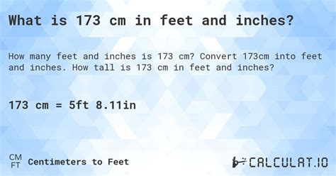 cm  feet  inches calculatio