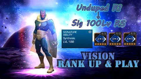 Marvel Contest Of Championsmcoc Og Vision Rank Up And Play5 Star Rank 5 마블 올스타 배틀 비전 Youtube