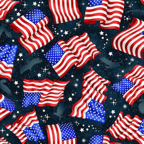 American Flag Fabric Etsy