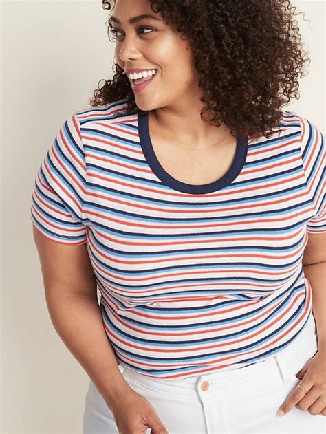 Slim Fit Plus Size Americana Ringer Tee Old Navy