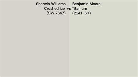 Sherwin Williams Crushed Ice Sw Vs Benjamin Moore Titanium