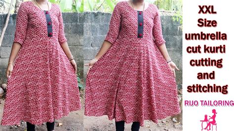 Umbrella Cut Kurti Cutting And Stitching Easy Tutorial For Beginners