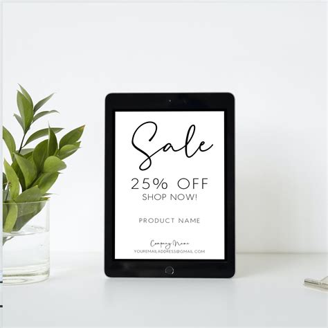 Editable Sale Sign Template, Printable Small Business Sign, Craft ...