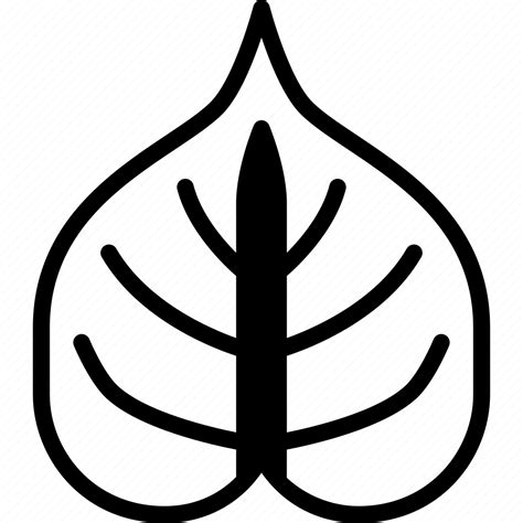 Bodhi Leaf Plant Buddhism Foliage Icon Download On Iconfinder