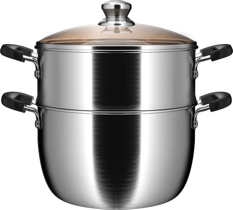 Buy VENTION Double Layers Steamer Pot for Cooking, Stainless Steel ...