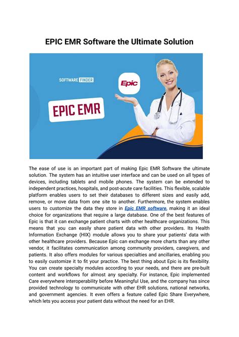 EPIC EMR Software the Ultimate Solution by ryan tyler - Issuu