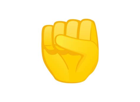 Premium Vector Raised Fist Icon Hand Gesture Vector Illustration