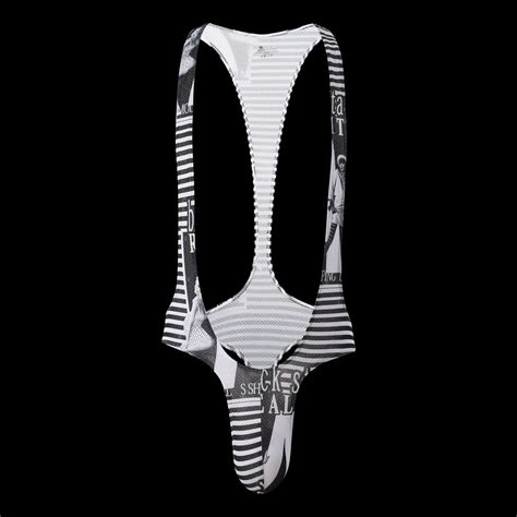 Men One Piece Singlet Sexy Bodysuit Soft Underwear Wrestling Jumpsuit