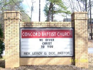 Contact Us - Concord Baptist Church