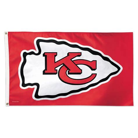 Kansas City Chiefs Flag 3x5 Deluxe Style Caseys Distributing