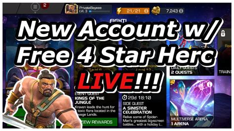 New Account Stream Live Marvel Contest Of Champions Youtube