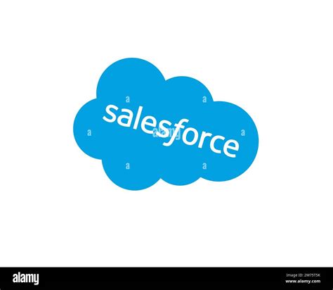 Salesforce Com Rotated Logo White Background B Stock Photo Alamy