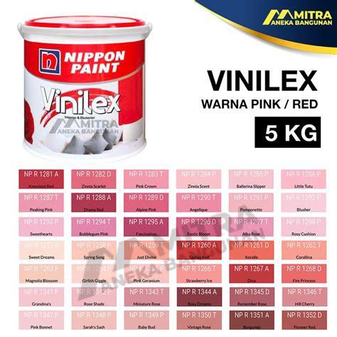 Jual Cat Tembok Nippon Paint Vinilex Kg Eksterior Interior Warna