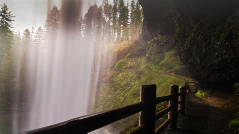 4502706 USA River Long Exposure Moss Trees Photography Oregon