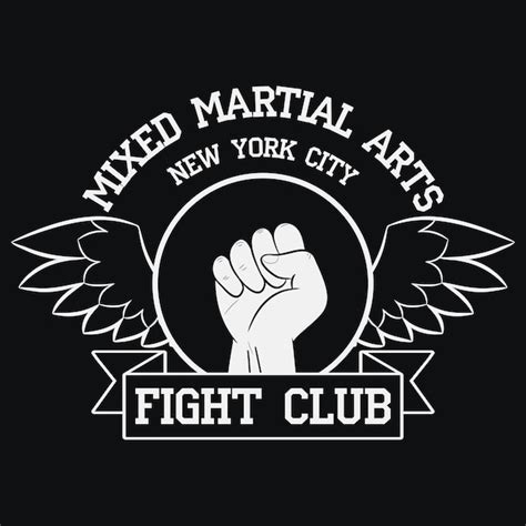 Premium Vector Fight Club Logo New York Mma Mixed Martial Arts