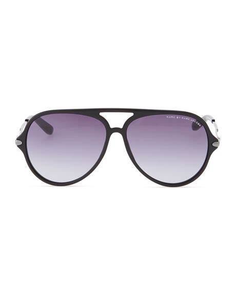 Marc By Marc Jacobs Plastic Aviator Sunglasses Black