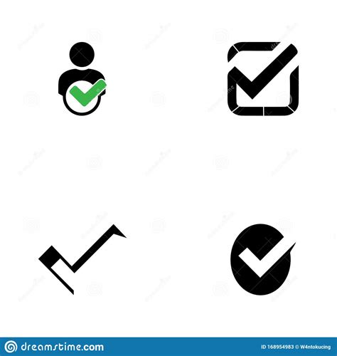 Check Mark Icon Tick Symbol Vector Illustration Stock Vector