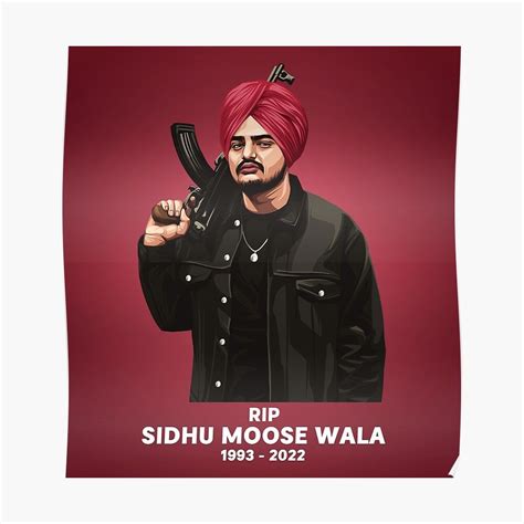 Rip Sidhu Moose Wala 1993 2022 Sidhu Moosewala Sticker By Beautiva In 2022 Vinyl Sticker