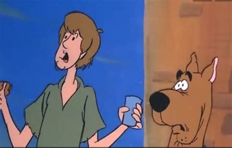 Scooby And Shaggy Hearing The Devil Hound Growl Behind Them Shaggy